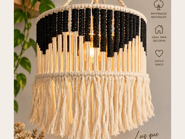 lampara de macramé