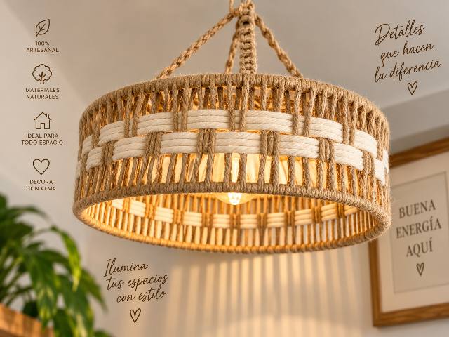 lampara colgante MACRAME