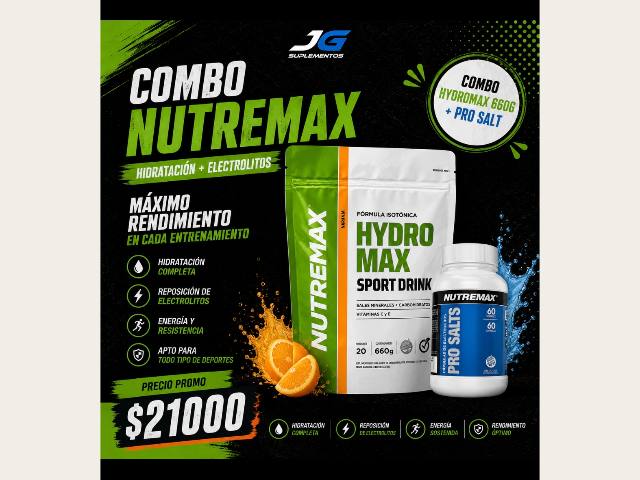 Combo Hydromax 660 gr + Prosalt 60 cápsulas