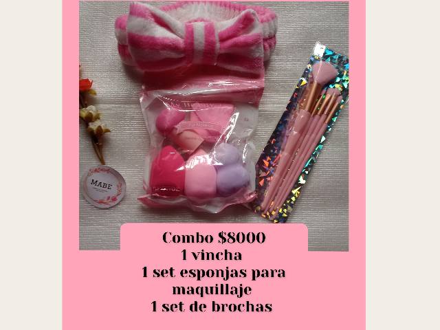 Combo accesorios para maquillaje