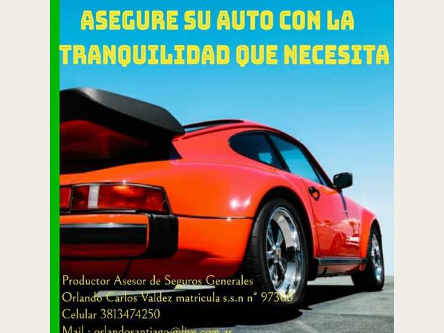 seguros grales. automotor,vida,art,accd. personales