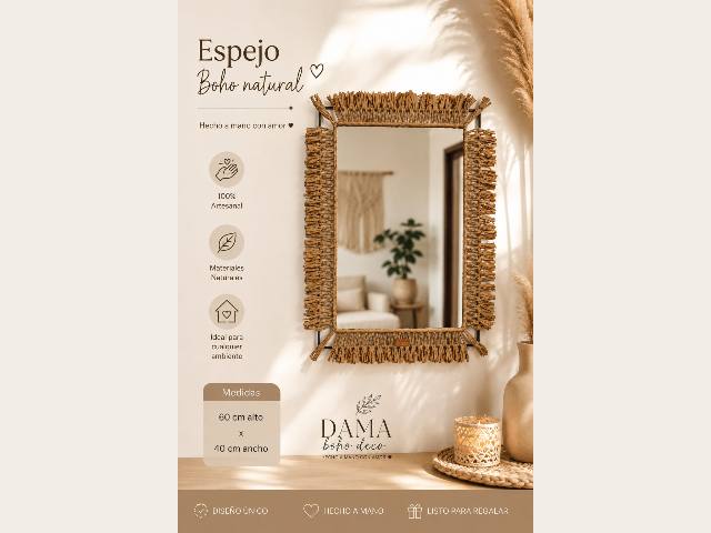 ESPEJO PAPEL KRAFT
