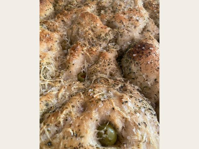  Pan focaccia.