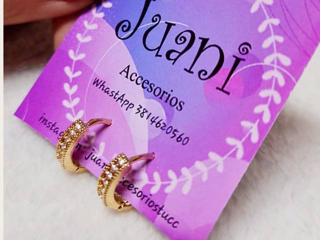 Argollas con Mini Piedras
