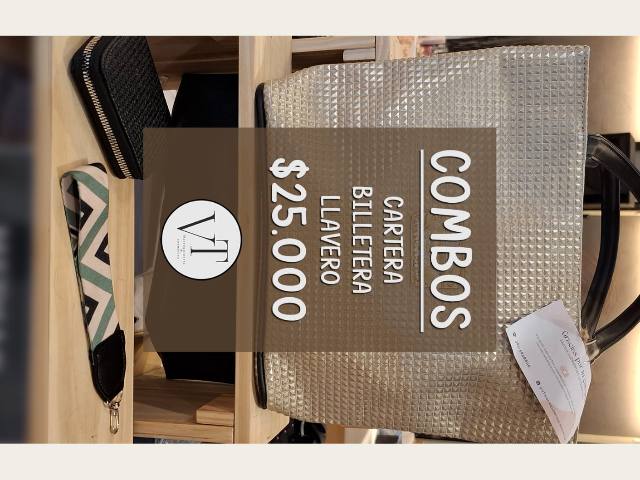 Combo cartera Tizi más billetera más llavero 