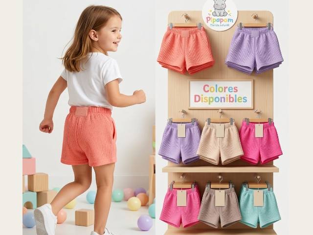 Short waffle liso