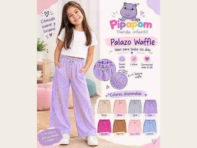 Palazo waffle liso