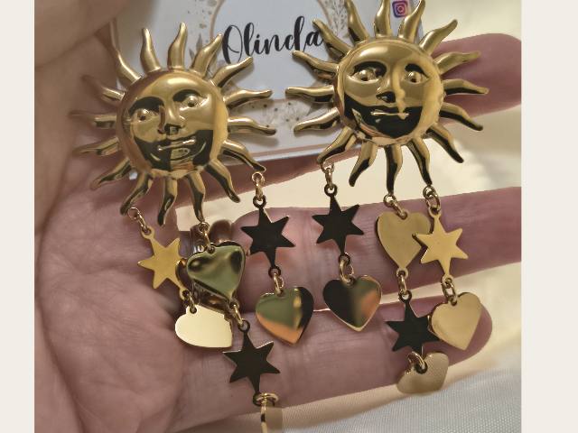 Aros enchapados en oro 18k 