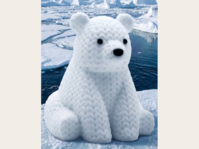Oso polar de punto
