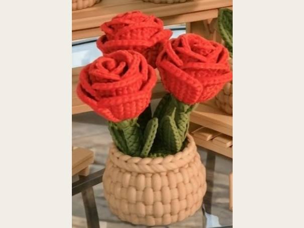 Rosa por 3 flores