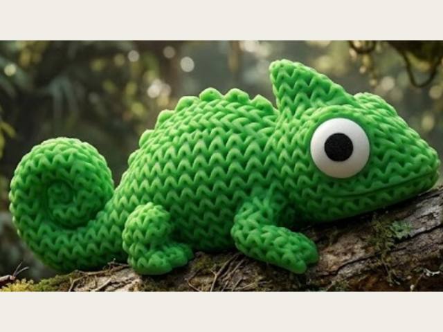 Camaleon de punto