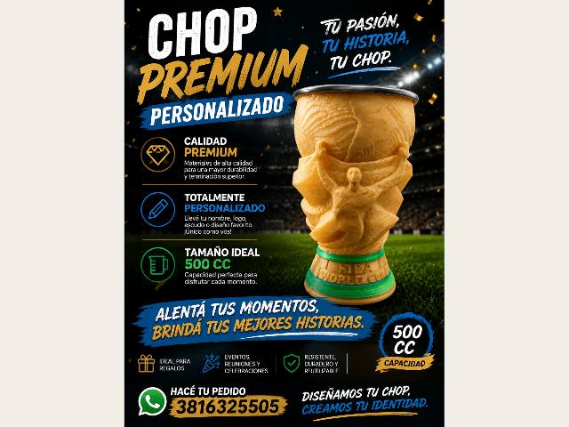 CHOP FERNETERO COPA DEL MUNDO CALIDAD PERMIUM