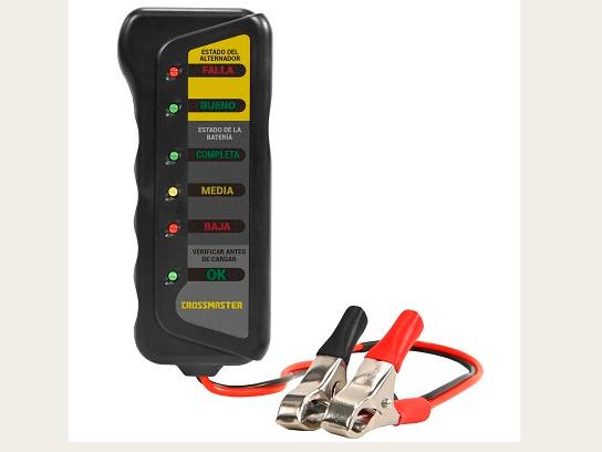 TESTER PROBADOR BATERIA ALTERNADOR 12V CROSSMASTER