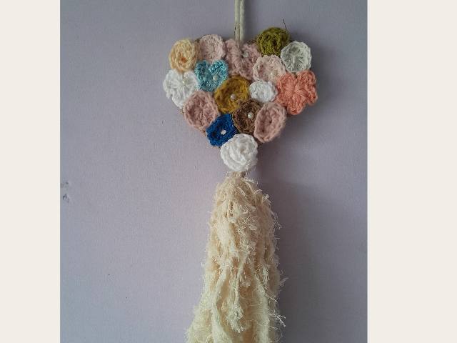 Corazones a crochet