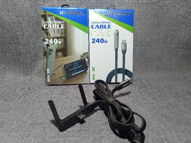Cables cargadores con soporte 