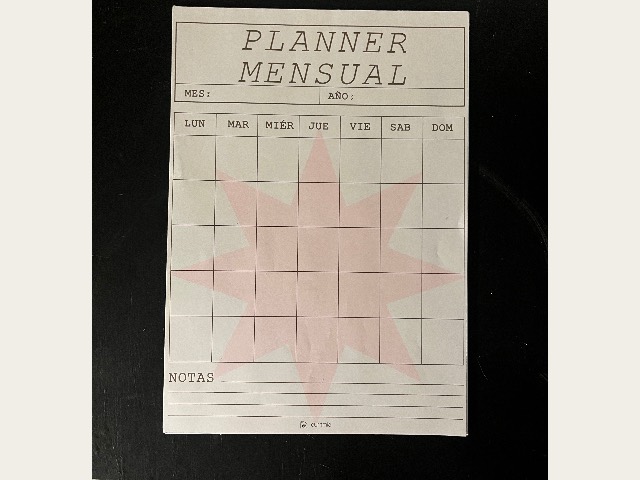 Planner mensual atemporal