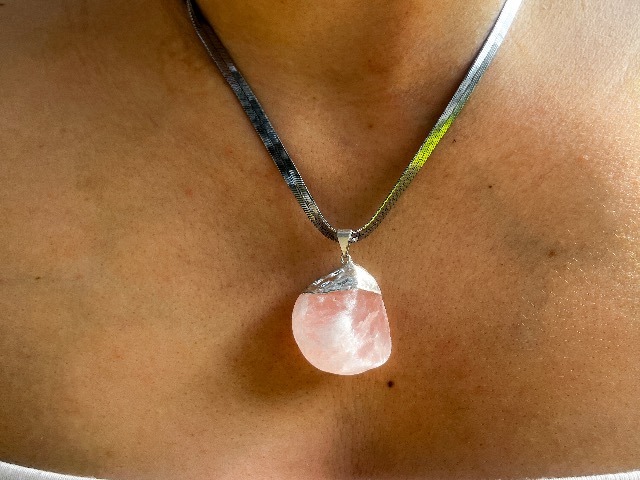 Collar cuarzo rosa 