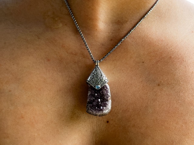 Collar drusa de amatista