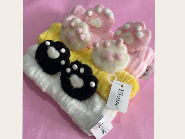 Vincha de peluche para Skincare