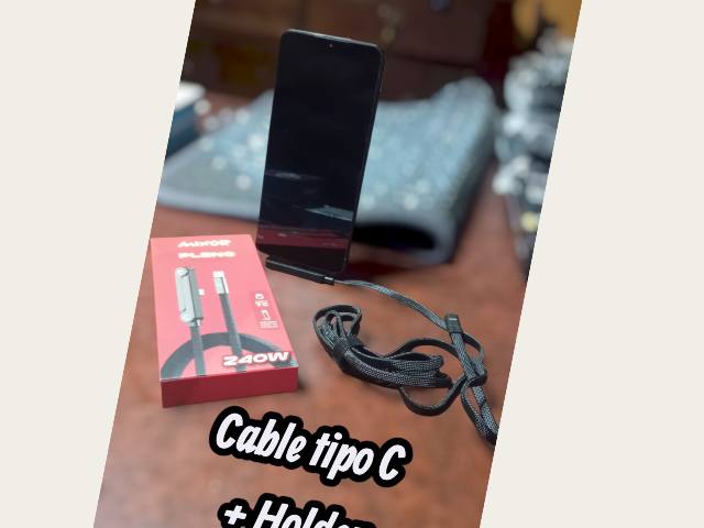 Cable tipo c a tipo C + soporte  Mixor