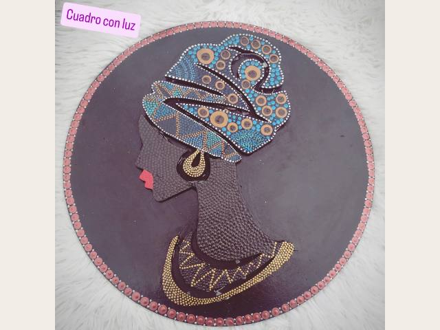 Cuadro africana con luz