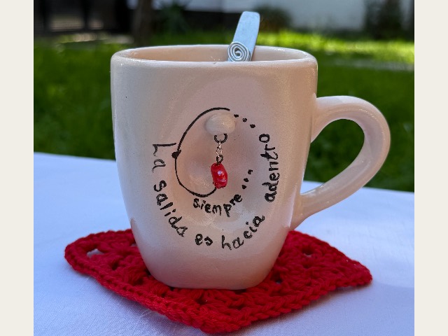 Set taza, cucharita e individual